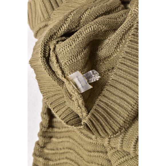 Calvin Klein Women's Olive Green Ribbed Crewneck Sweater Size S - Picture 6 of 8